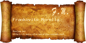 Frankovits Morella névjegykártya